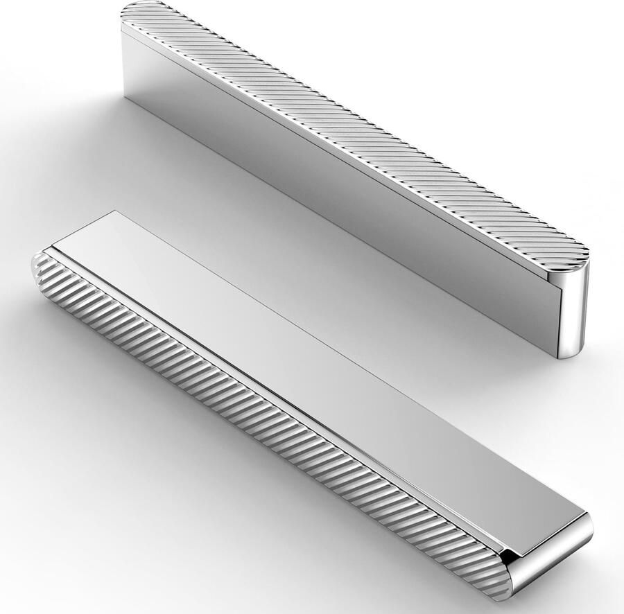 Ibenzoa Set van 10 moderne chroom kastgrepen voor keukens en meubels