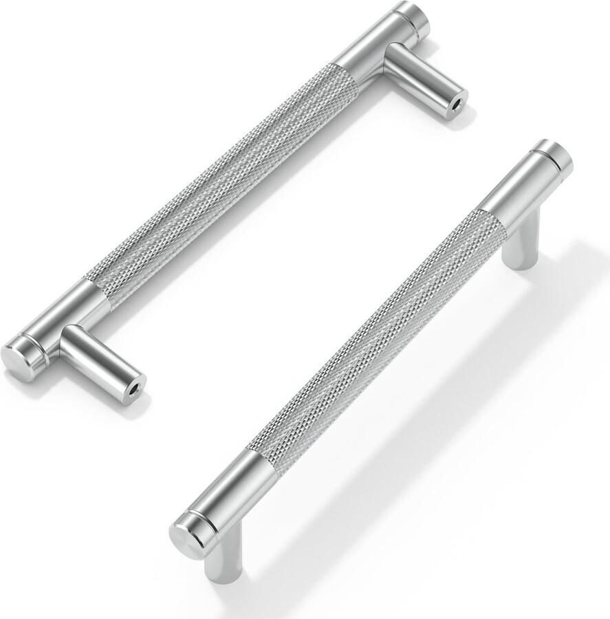 Ibenzoa Set van 10 moderne kastgrepen in geborsteld nikkel voor keuken en meubels