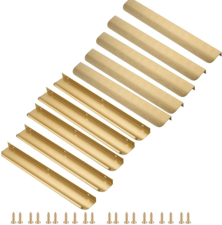 Ibenzoa Set van 10 Moderne Verborgen Keukengrepen voor Kasten en Laden met Tijdloos Design