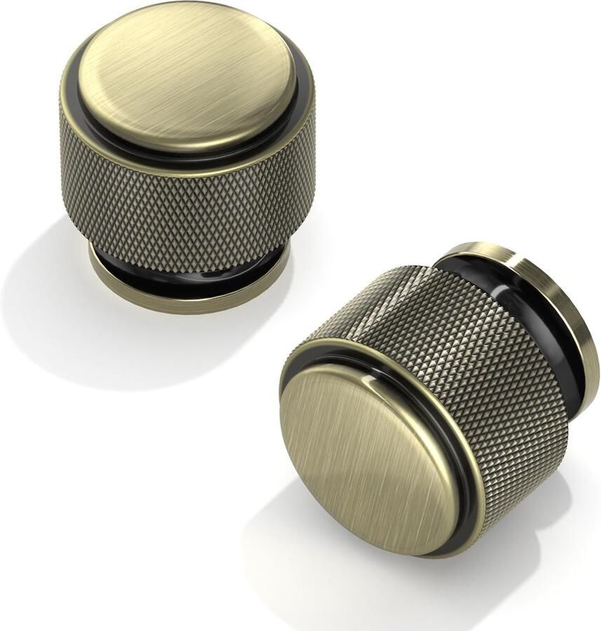 Ibenzoa Set van 10 ronde meubelknoppen met gekarteld design voor meubels