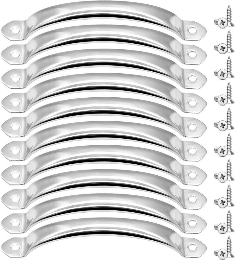 Ibenzoa Set van 10 stevige roestvrijstalen meubelgrepen voor keuken en kantoor
