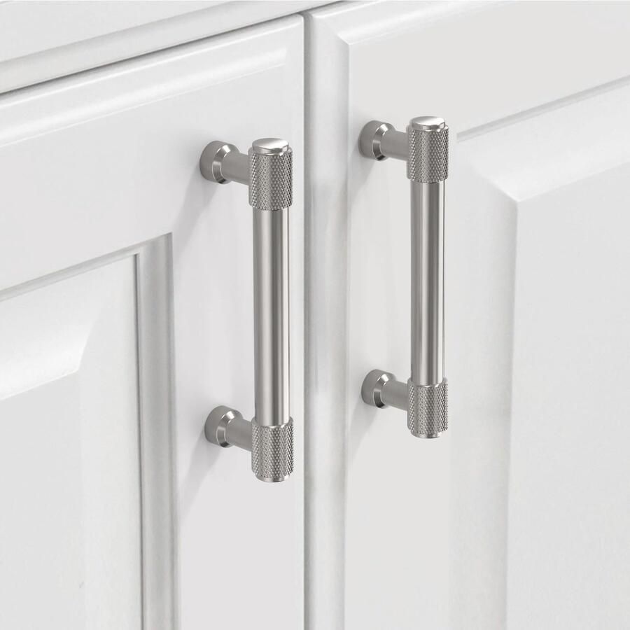 Ibenzoa Set van 10 stijlvolle handgrepen voor kasten in geborsteld nikkel afwerking