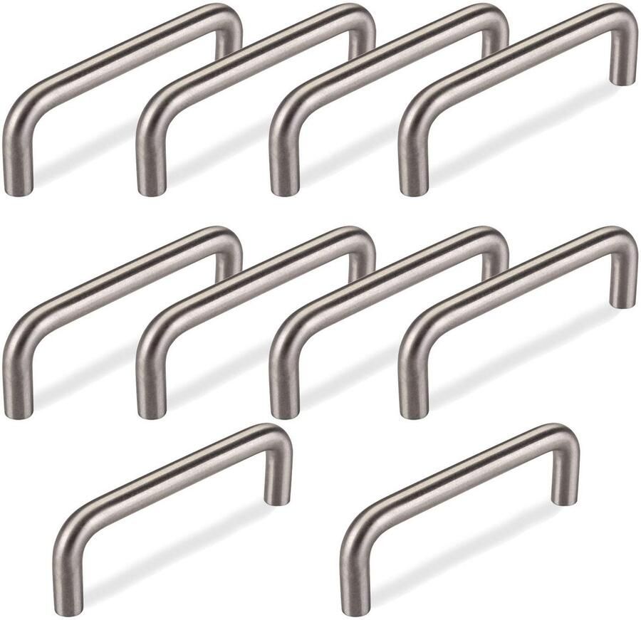 Ibenzoa Set van 10 Stijlvolle Massieve Roestvrij Stalen Meubelgrepen voor Keuken en Laden