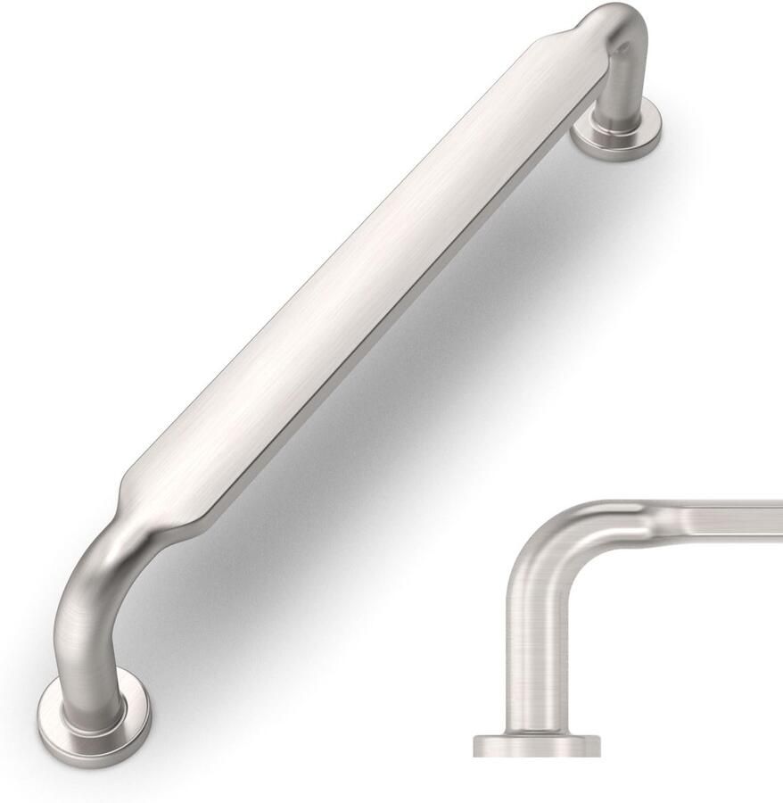 Ibenzoa Set van 10 Stijlvolle Meubelgrepen in Geborsteld Nikkel voor Toepassingen