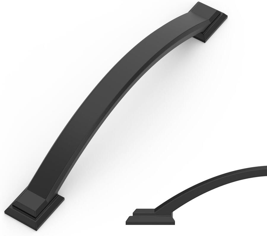 Ibenzoa Set van 10 stijlvolle zwarte meubelgrepen voor keukenkasten en kledingkasten