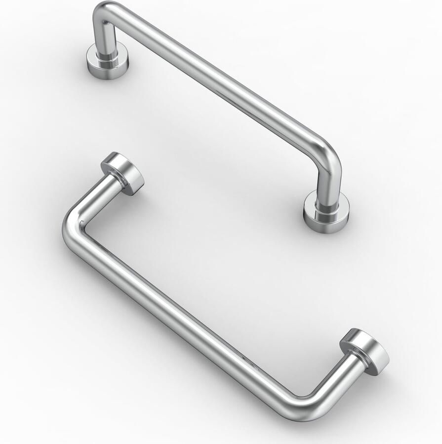 Ibenzoa Set van 10 verchroomde kastgrepen voor keukens en badkamers