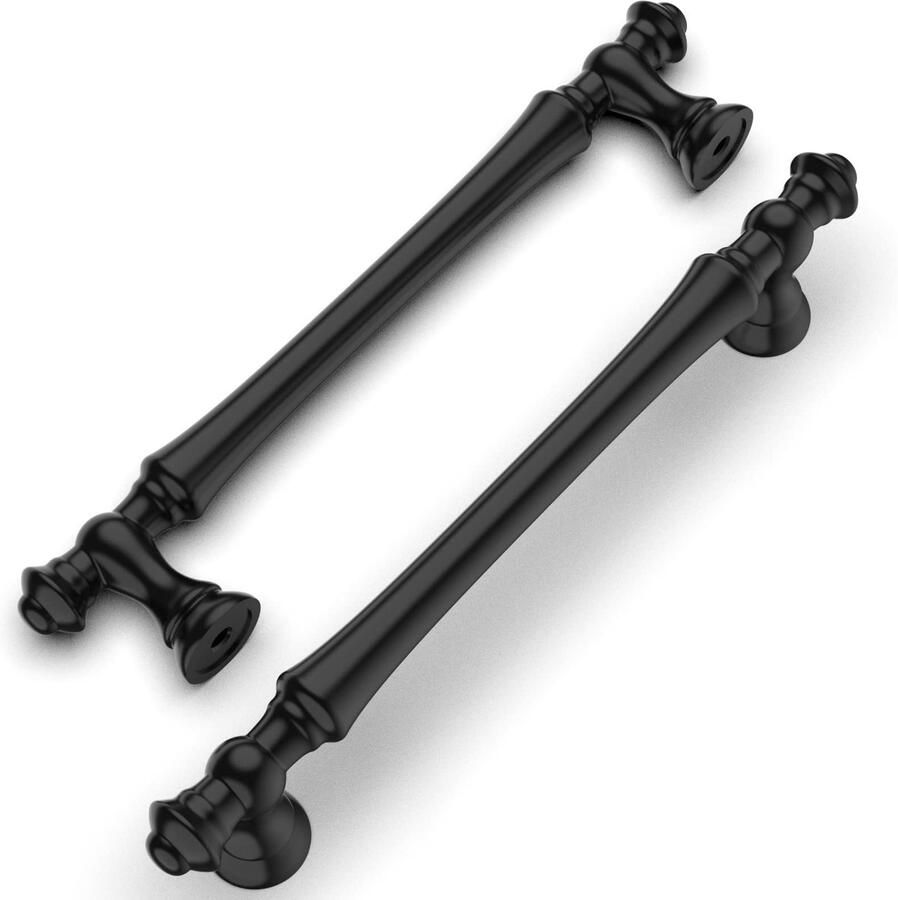 Ibenzoa Set van 10 zwarte meubelgrepen voor kasten en lades 128 mm