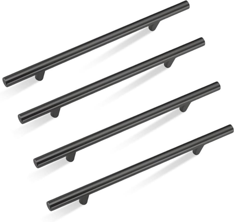 Ibenzoa Set van 15 stijlvolle zwarte handgrepen voor keukenkasten en meubels