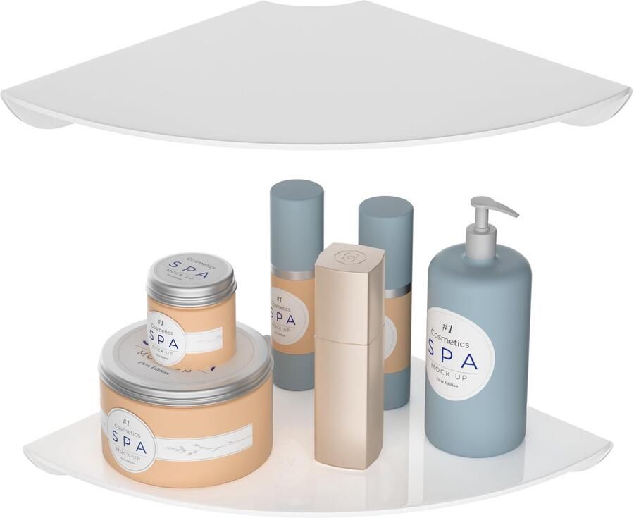 Ibenzoa Set van 2 acryl hoekplanken voor veelzijdige wandopslag en decoratie