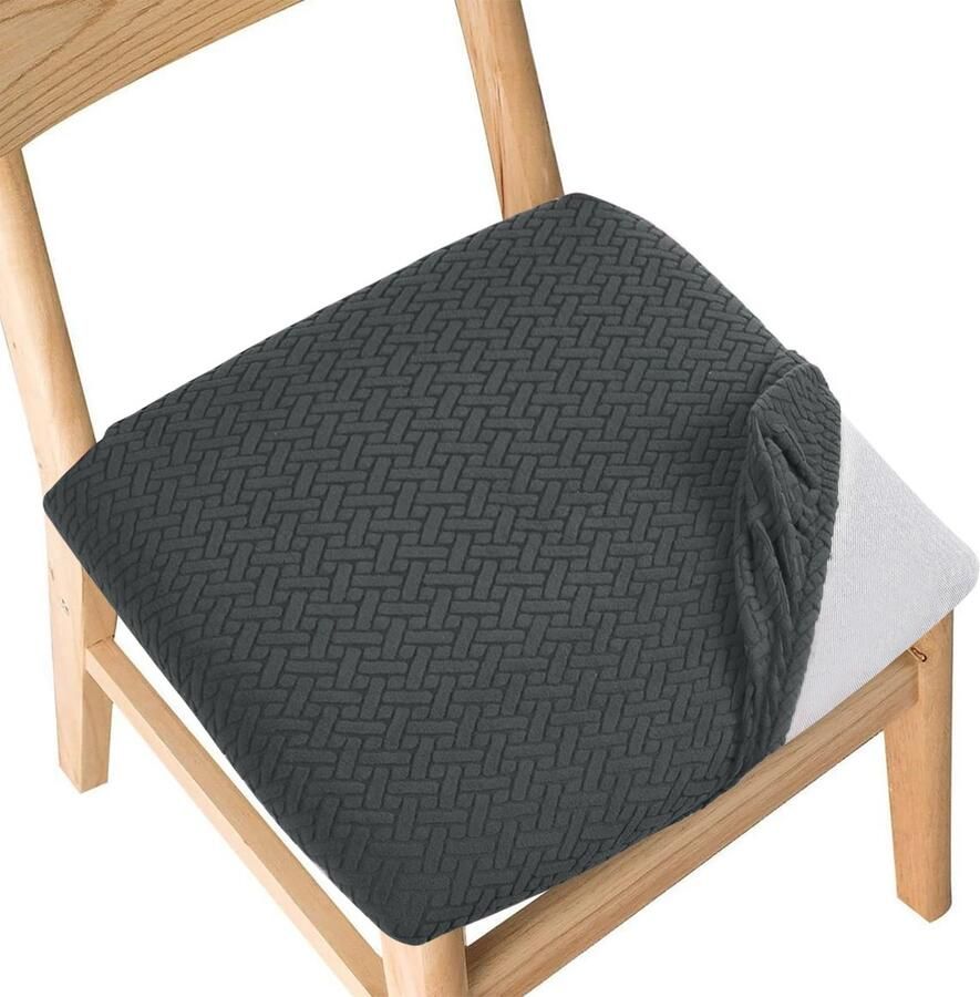 Ibenzoa Set van 2 elastische stoelhoezen voor eetkamer en kantoor afneembaar en wasbaar