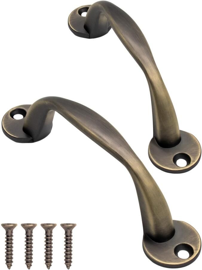 Ibenzoa Set van 2 elegante bronzen ladegrepen voor kasten en commodes klassiek en tijdloos design