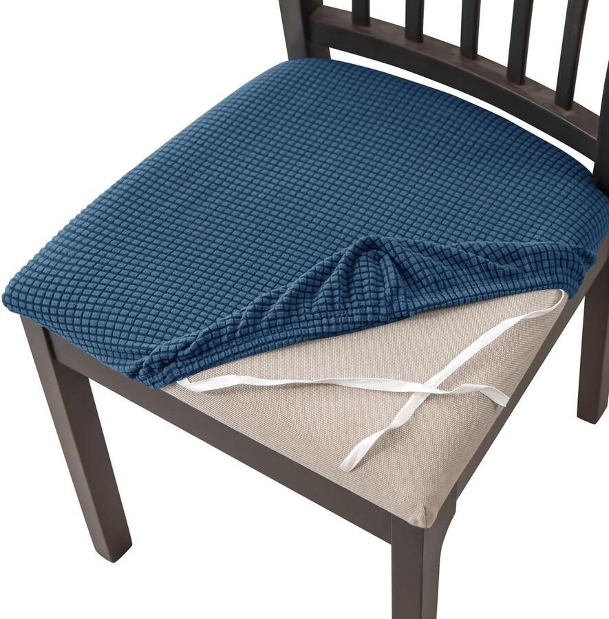 Ibenzoa Set van 2 Stretchbare Stoelhoezen voor Eetkamerstoelen met Stijlvol Jacquardpatroon Wasbaar en Beschermend