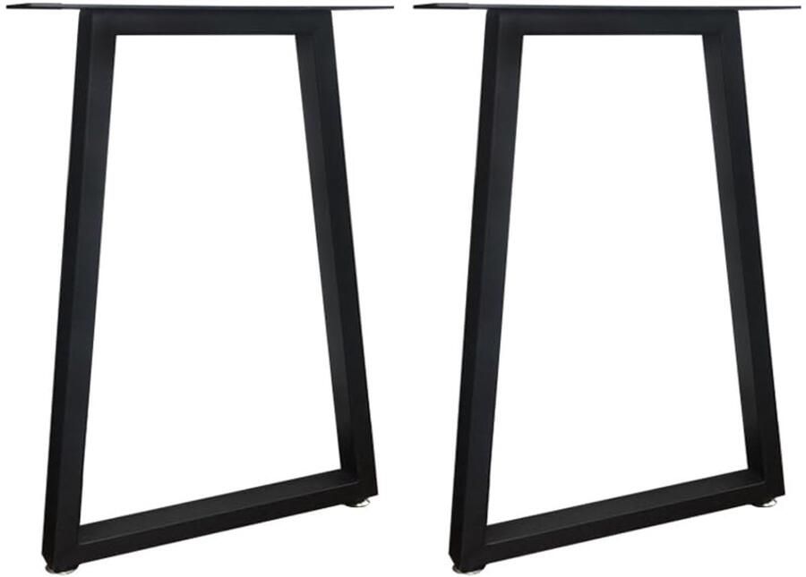 Ibenzoa Set van 2 verstelbare metalen trapeziumvormige meubelpoten voor veelzijdig gebruik 70 cm hoog