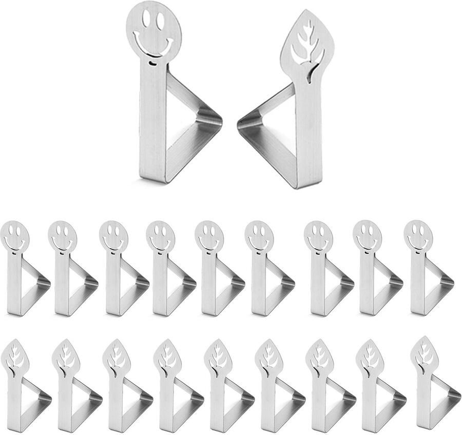 Ibenzoa Set van 20 stevige tafelkleedklemmen voor buitengebruik bij dikke tafels