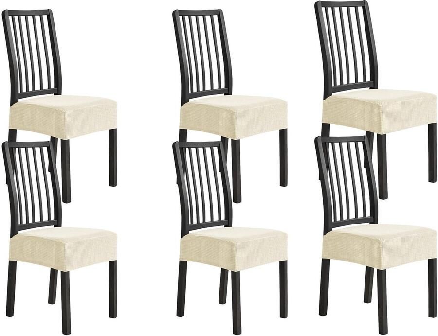Ibenzoa Set van 4 elegante beige stoelhoezen voor veelzijdig en stijlvol gebruik