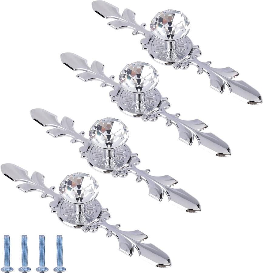 Ibenzoa Set van 4 elegante ladeknoppen voor kasten en meubels