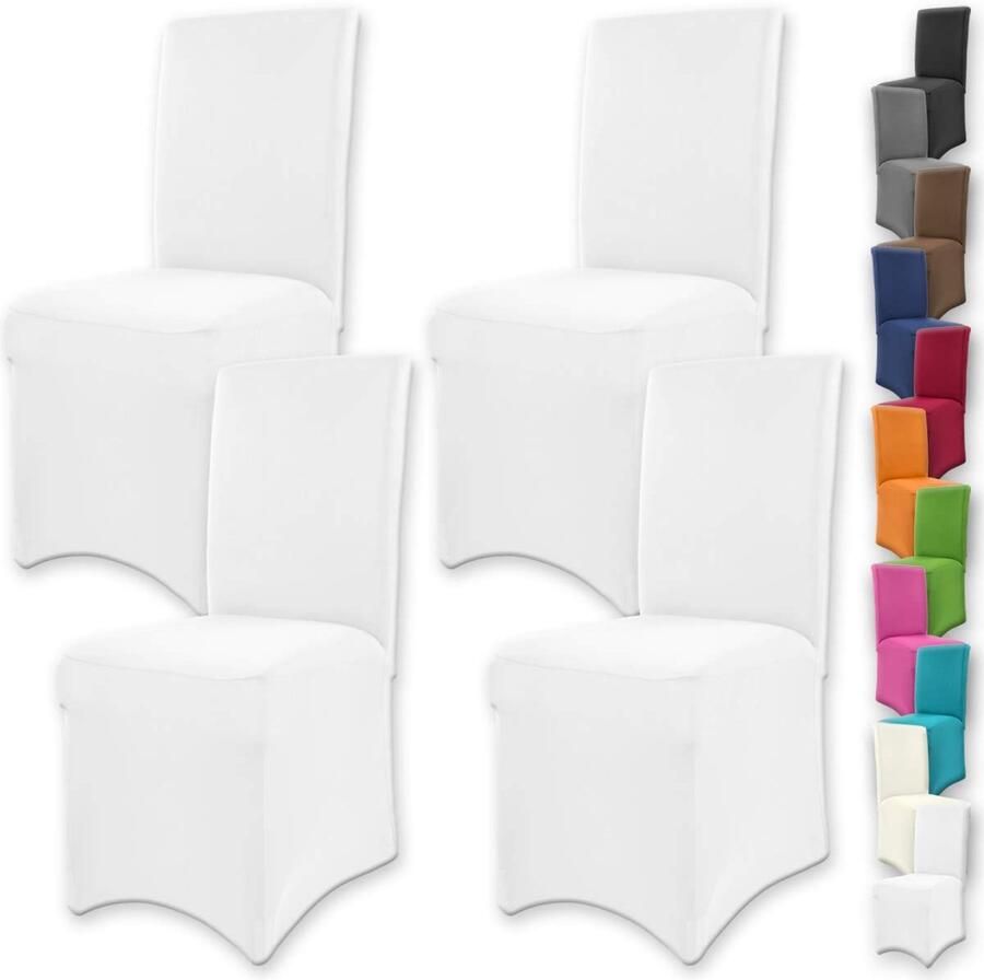 Ibenzoa Set van 4 Luxe Stretch Stoelhoezen voor Rugleuningen Bi-Elastische Pasvorm en Kwaliteitsmateriaal