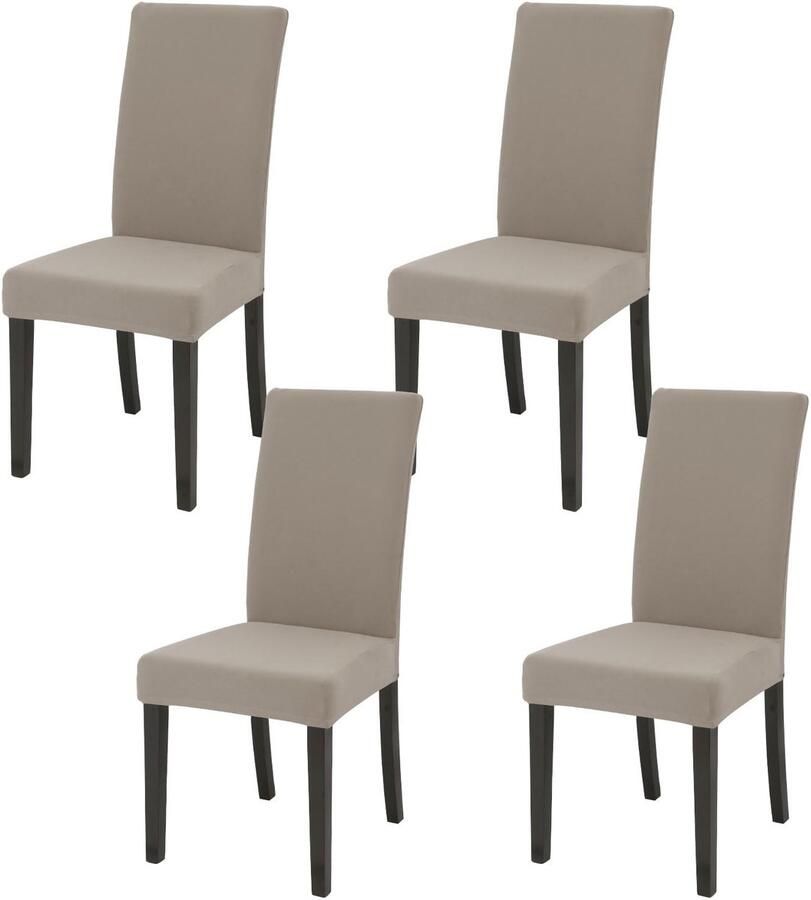 Ibenzoa Set van 4 Moderne Rekbare Stoelhoezen voor Eetkamer Banket en Feestdecoratie in Kaki