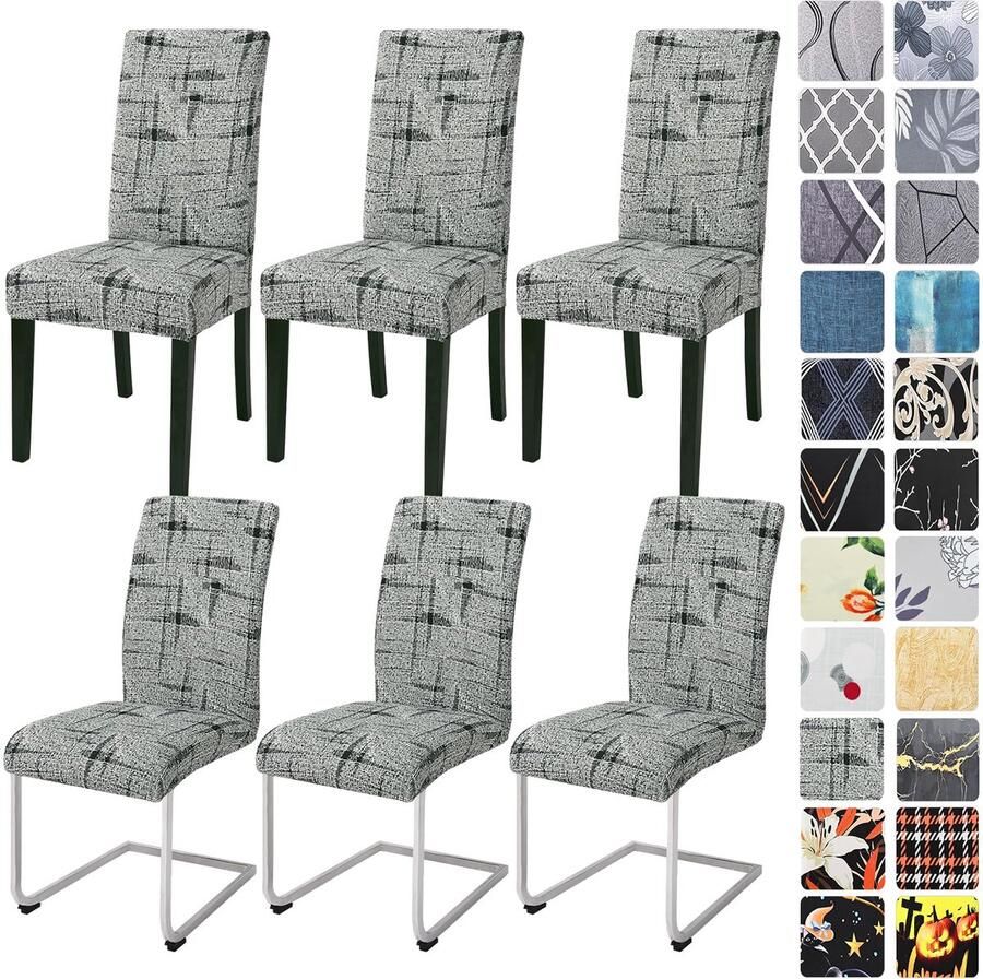 Ibenzoa Set van 4 of 6 Elastische Stoelhoezen voor Gangen Bruiloften en Evenementen