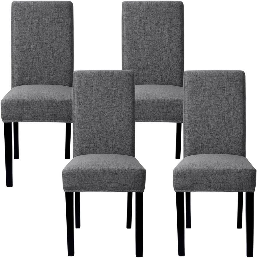 Ibenzoa Set van 4 Universele Wasbare en Stretchbare Stoelhoezen voor Interieurs