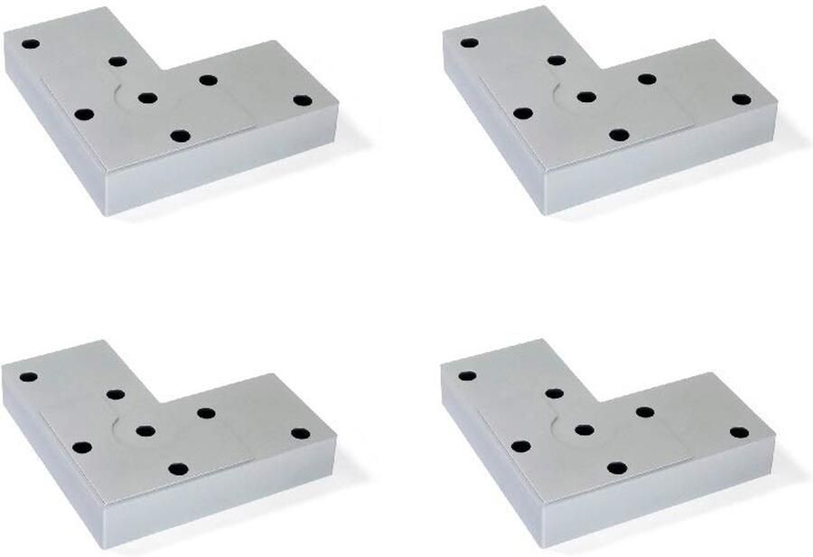 Ibenzoa Set van 4 Verstelbare Meubelpoten van Metallic Kunststof voor Stabiele Ondersteuning