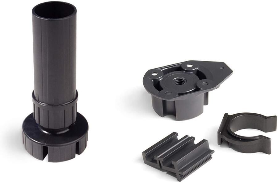 Ibenzoa Set van 4 Verstelbare Meubelpoten van Zwart Kunststof voor Keukens en Meubels