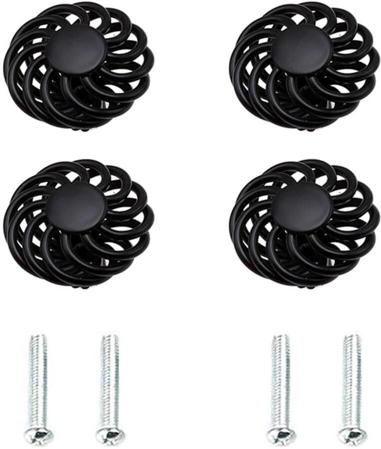 Ibenzoa Set van 4 vintage metalen handgrepen met vogelkooi-ontwerp voor meubels