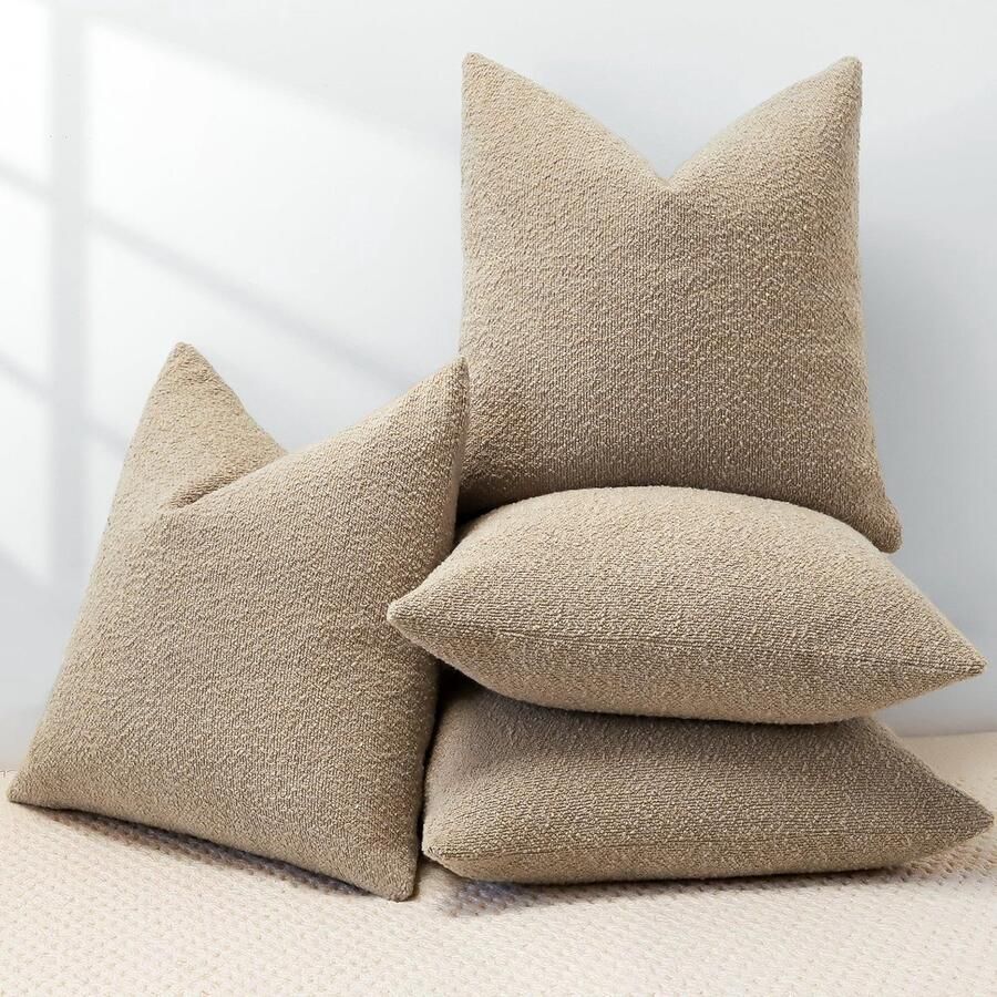 Ibenzoa Set van 4 zachte en decoratieve kussenslopen met boho-accent voor bank en slaapkamer