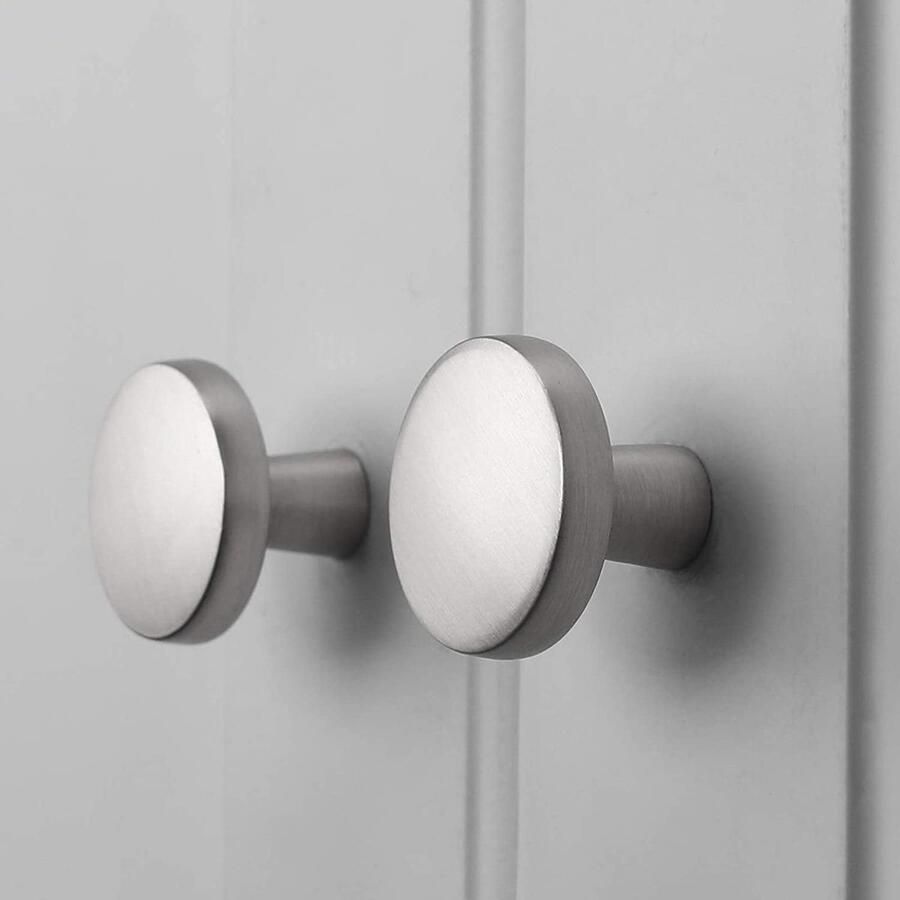 Ibenzoa Set van 5 Stijlvolle Zilveren Lade- en Kastknoppen voor Meubelvernieuwing