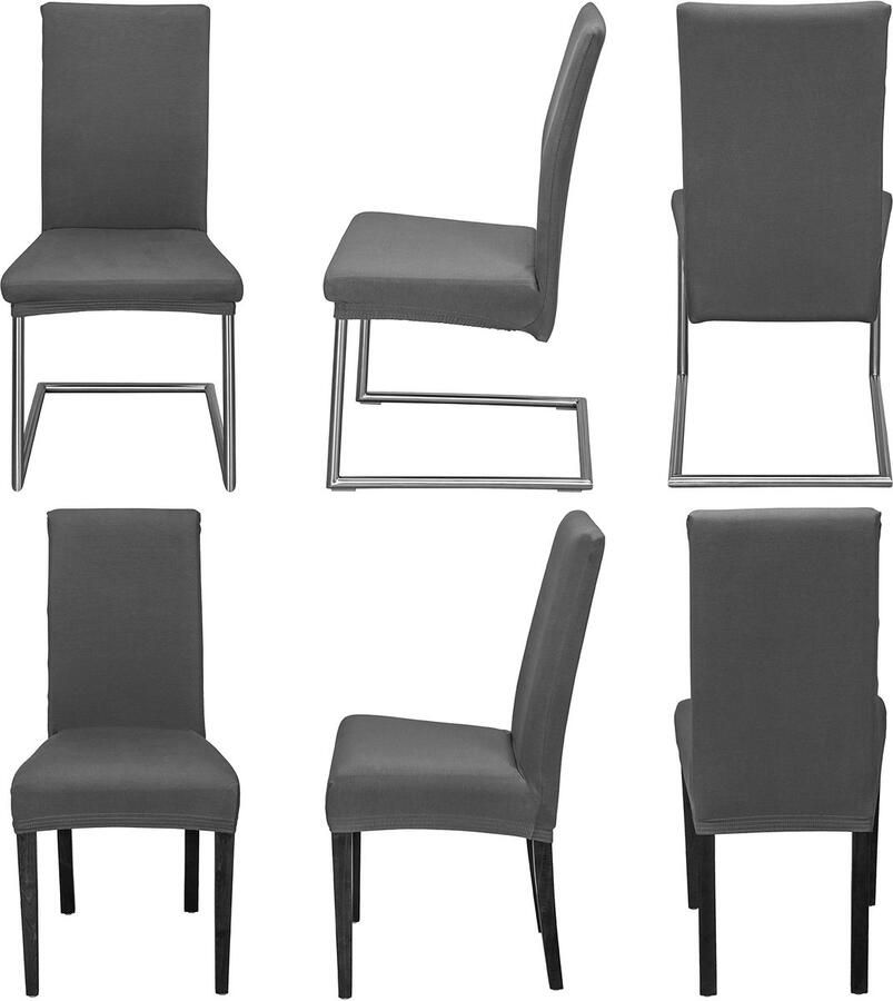 Ibenzoa Set van 6 elastische stoelhoezen voor een frisse uitstraling en bescherming