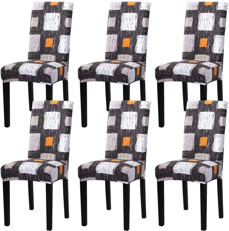 Ibenzoa Set van 6 Elastische Stoelhoezen voor Veelzijdig Gebruik in Huis en Evenementen