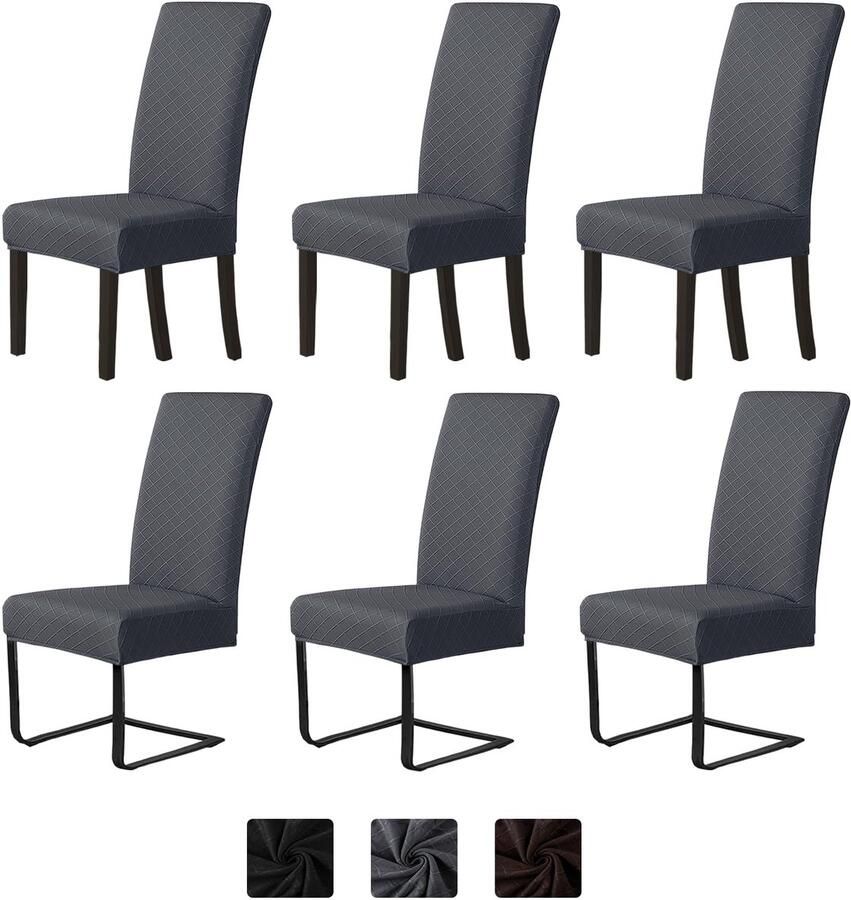Ibenzoa Set van 6 elegante stoelhoezen voor eetkamer en speciale gelegenheden