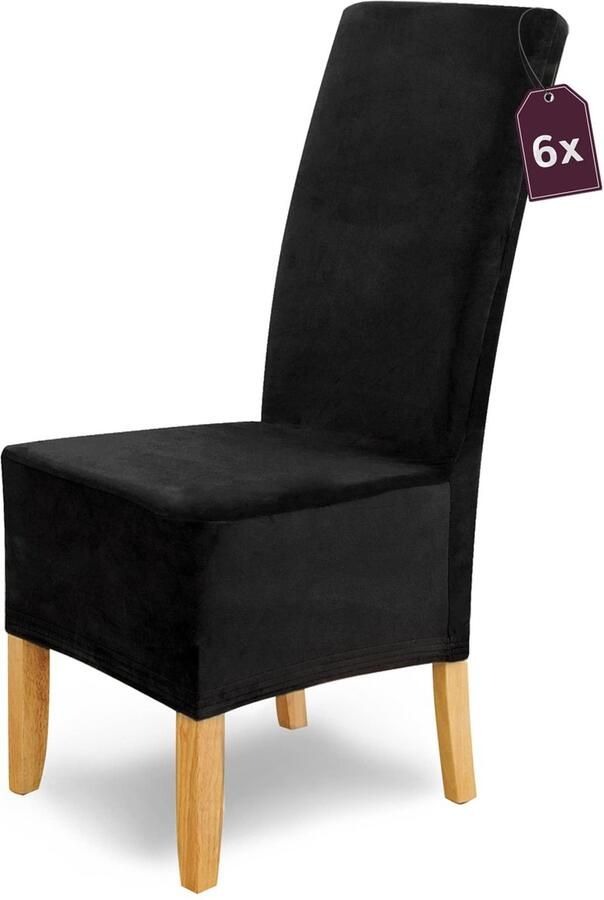 Ibenzoa Set van 6 Luxe Fluwelen Stoelhoezen voor Elegante Bescherming en Moderne Uitstraling