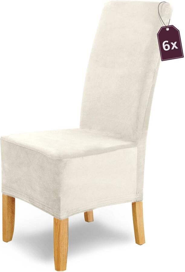 Ibenzoa Set van 6 Luxe Fluwelen Stoelhoezen voor Elegante en Moderne Interieurs