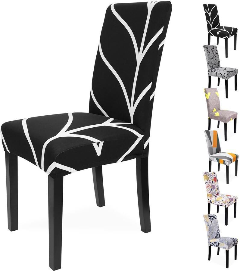 Ibenzoa Set Van 6 Luxe Stretchbare Stoelhoezen Voor Feestelijke Gelegenheden En Diners