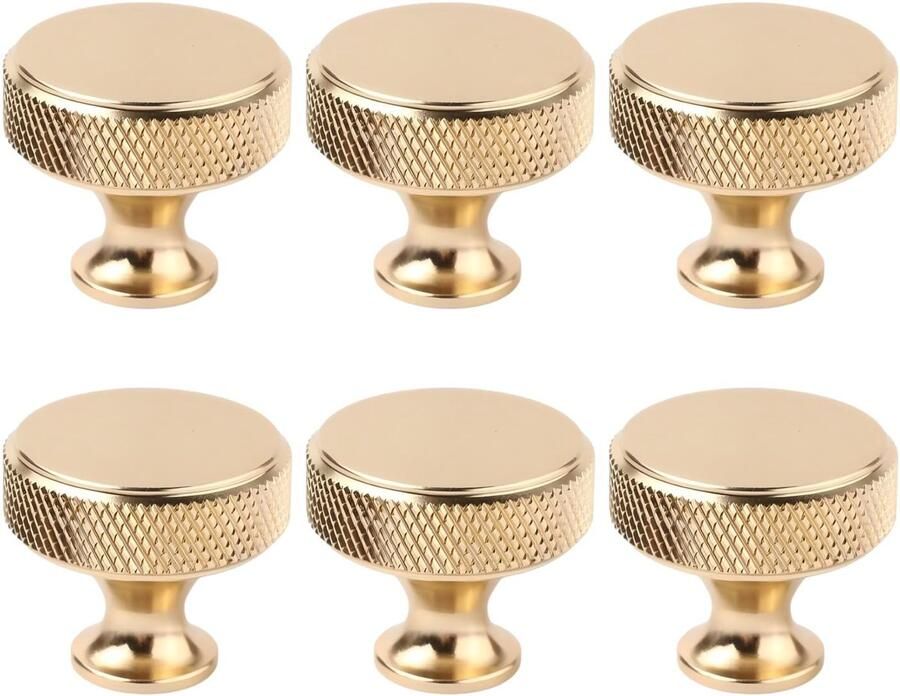 Ibenzoa Set van 6 Moderne Gouden Meubelknoppen met Schroeven en Schroevendraaier voor Meubels