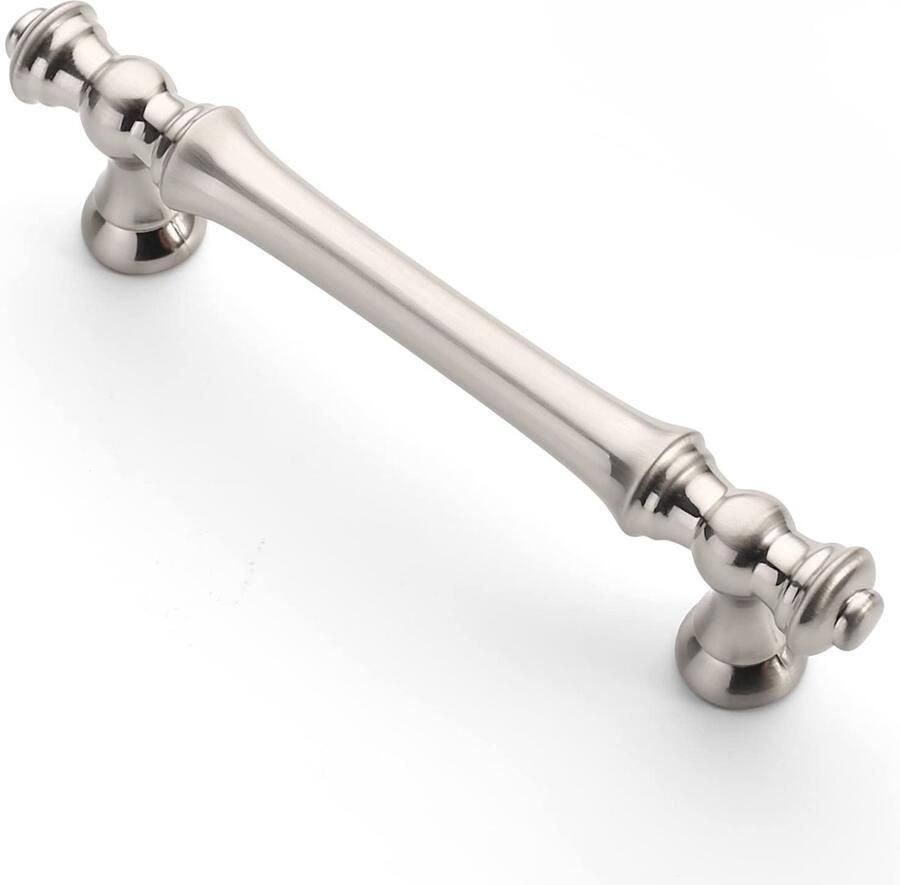 Ibenzoa Set van 6 moderne kastgrepen in geborsteld nikkel voor veelzijdig gebruik