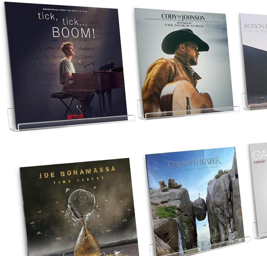 Ibenzoa Set van 6 Verchroomde Muurbeugels voor Vinylplaten Stabiele Presentatie