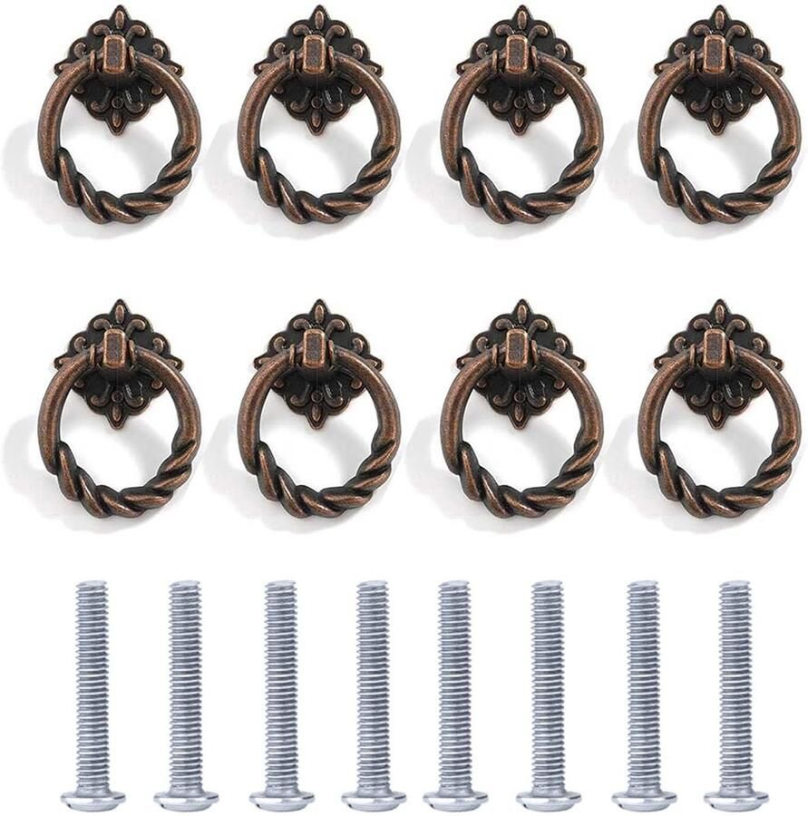 Ibenzoa Set van 8 Klassieke Ladegrepen voor Meubelstukken en Deuren