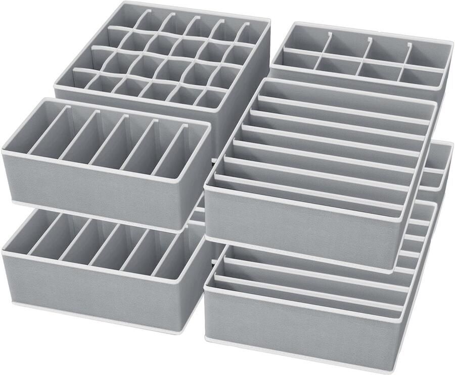 Ibenzoa Set van 8 Opvouwbare Stoffen Organizers voor Kledingkast en Laden