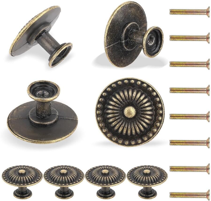 Ibenzoa Set van 8 Vintage Meubelknoppen voor Keuken Badkamer en Kledingkast