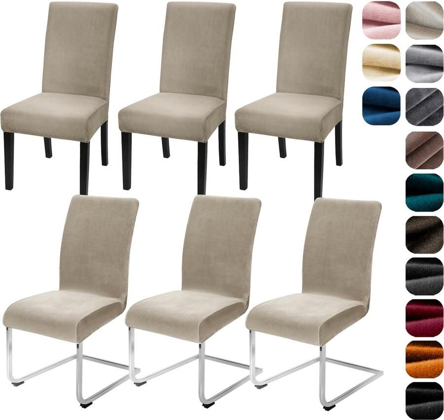 Ibenzoa Set van Luxe Fluwelen Stoelhoezen voor Eetkamer Bescherming en Stijl voor Elke Gelegenheid