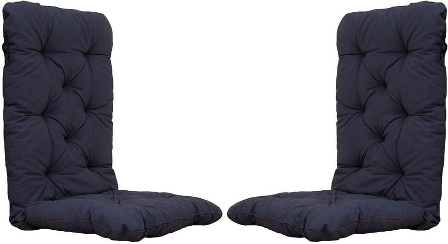 Ibenzoa Set van Twee Ergonomische Stoelen met Verstelling en UV-Bescherming 120 x 50 x 8 cm Donkergrijs