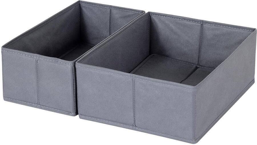 Ibenzoa Set van twee opvouwbare lade-organizers voor efficiënte kastindeling