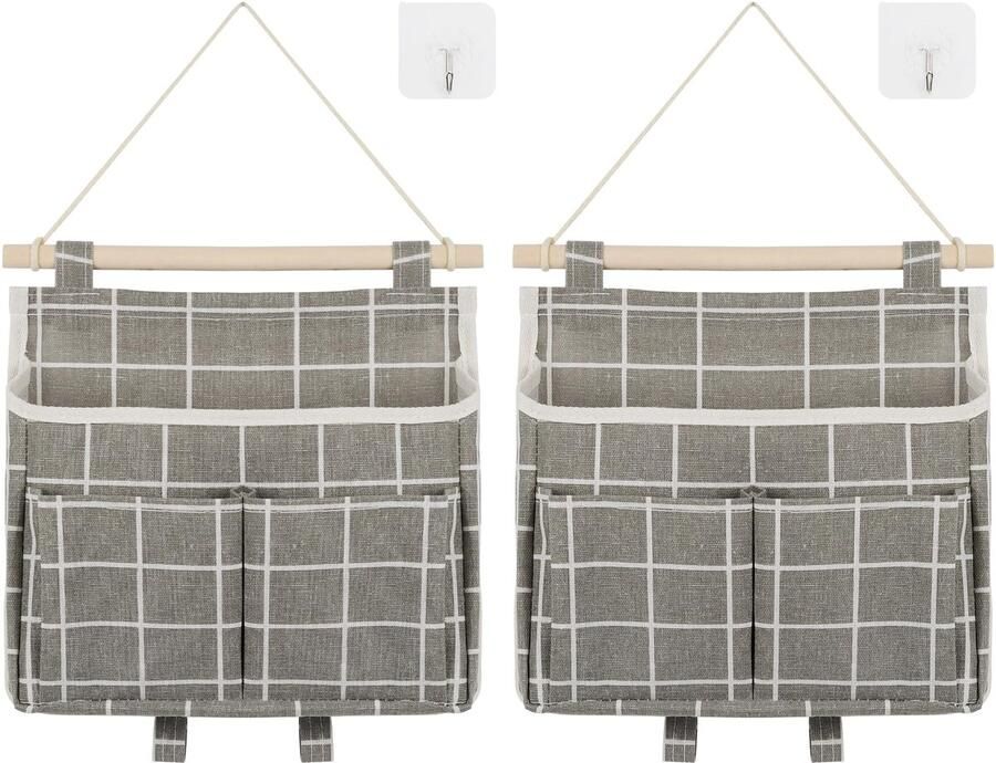 Ibenzoa Set van twee stijlvolle hangende organisatoren voor badkamer en meer