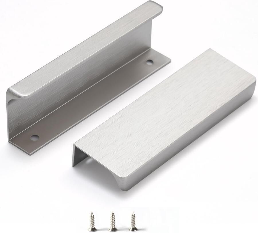 Ibenzoa Set van zes vintage handgrepen voor kasten en lades in roestvrij staal