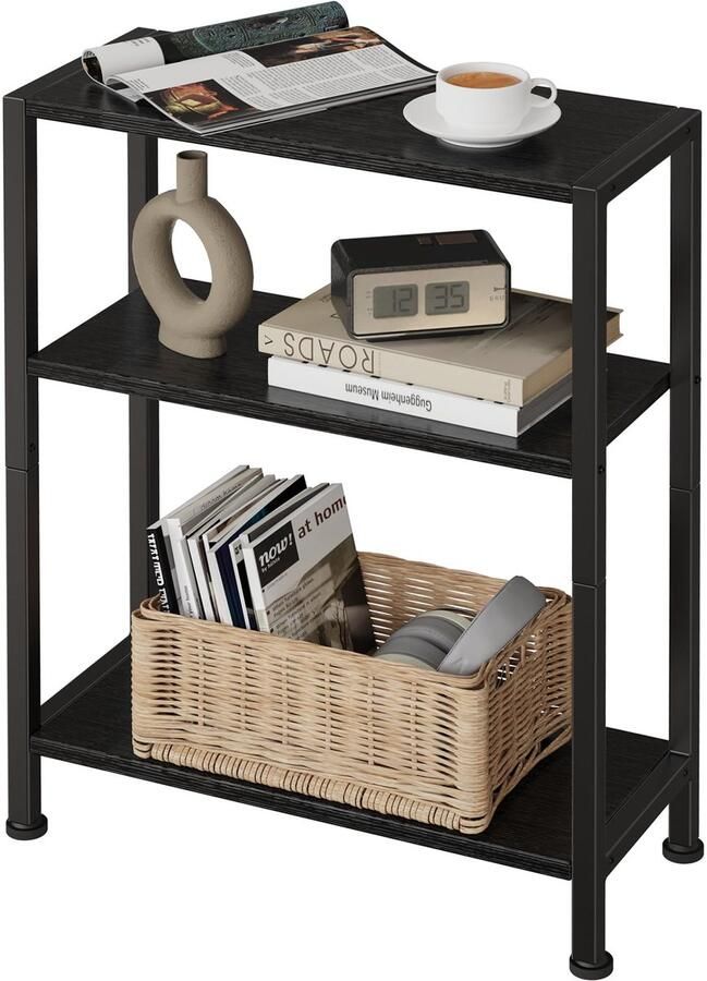 Ibenzoa Slanke en Functionele Bijzettafel voor Beperkte Ruimtes in Zwart Design