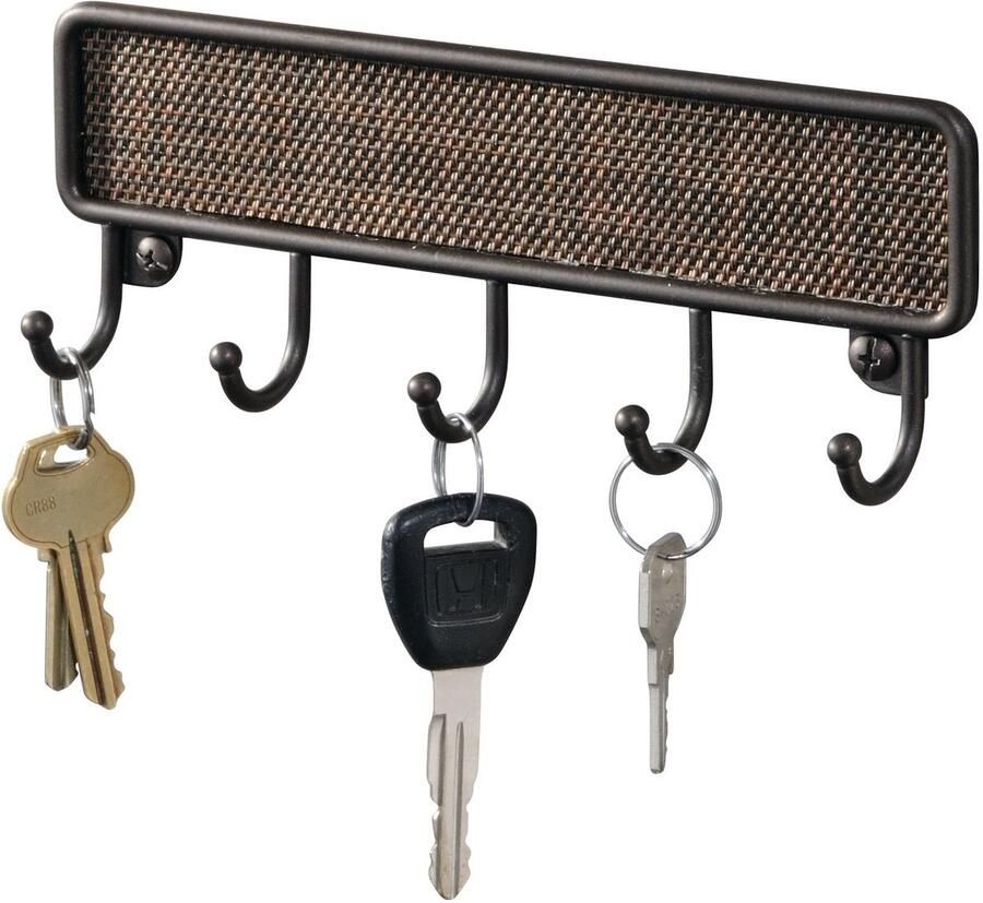 Stijlvol Wandrek Met Haken Voor Sleutels Riemen En Handdoeken
