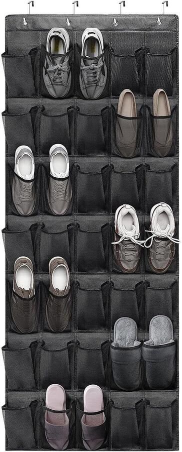 Ibenzoa Slim en Ruimtebesparend Hangend Schoenenrek met 35 Royale Vakken voor Deur