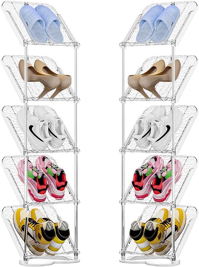 Ibenzoa Smal en Elegant Schoenenrek met Vijf Niveaus voor Ruimtebesparing en Organisatie in Compacte Ruimtes